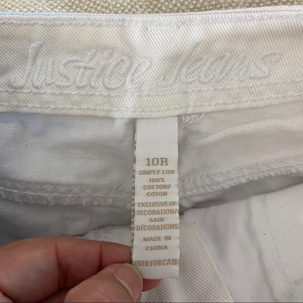Justice Cut Off Distressed Shorts Girls 10R red white & blue cut off sho… - Picture 3 of 8